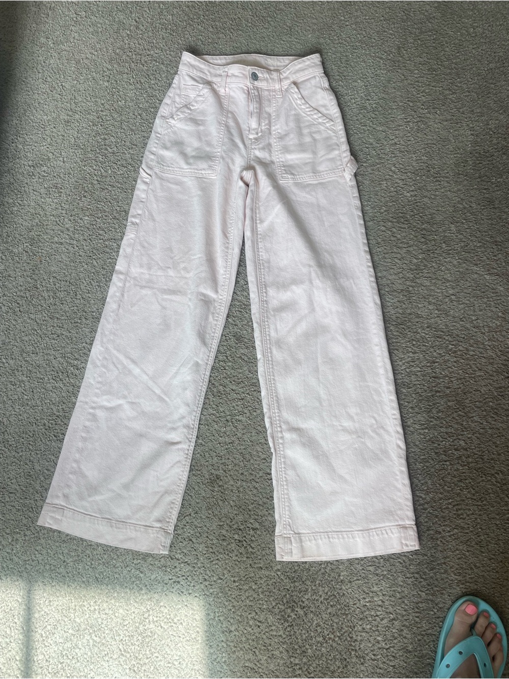 American Eagle Outfitters Blush Pink Wide-Leg Pants